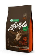 Сухий беззерновий корм для собак Nature's Protection Lifestyle Grain Free Salmon with krill Adult Small and Mini Breeds з лососем і крилем