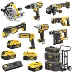 Набір із восьми акумуляторних безщіткових інструментів DeWALT DCK856P4