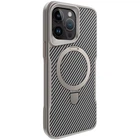 Захисний чохол TPU+PC Metal Buttons with MagSafe Carbon Ring для Apple iPhone 15 Pro (6.1") Сірий
