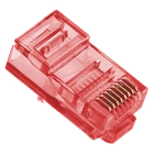 Конектор Merlion RJ-45 UTP Cat-5 Q100 Red (100 шт/уп.)