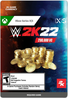 Карта поповнення Microsoft Xbox Series WWE 2K22 200000 Virtual Currency Pack XS ML (Електронний код) (7F6-00451)