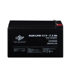 Аккумулятор свинцово-кислотный для ИБП LogicPower AGM LPM 12V - 7.2 Ah 400 циклов T2 (LP3863)