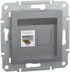 Компьютерная розетка Schneider Electric Asfora RJ45 категория 5е UTP Сталь (EPH4300162)