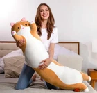 Мягкая игрушка-подушка Кот Батон 110 см коричневый ( a10 )