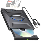 Внешний USB 3.0+Type-C оптический дископривод Addap EDB-03, портативный дисковод для компьютера, ноутбука, макбука | считыватели CD-RW, DVD-RW, DVD-RAM, DVD-ROM (1173)