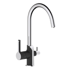 Смеситель для кухни Mixxus Premium Edem 021 черный-хром на две воды (MI5925)