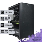 Робоча станція PowerUp Desktop #503 Ryzen 9 9900x/64 GB/SSD 2TB/NVIDIA Quadro RTX A4000 16GB для 3D моделювання відеомонтажу рендерингу для інженерів та архітекторів