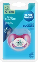 Пустышка латексная круглая Canpol Babies Love&Sea 0-6 месяцев (22/606_new Рожевий)