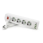 Мережевий фільтр Voltronic F24U-White 2 м, 4 розетки, 10А