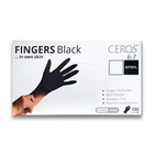 Рукавички нітрилові CEROS Fingers BLACK, M, 100 шт