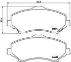 Комплект гальмівних колодок, дискове гальмо VW ROUTAN, LANCIA VOYAGER, BREMBO (P11022)