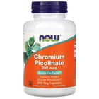 Хром Пиколинат Now Foods (Chromium Picolinate) 200 мкг 250 капсул