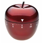 Таймер кухонный механический TFA "Apple" d=63мм, h=71мм Red