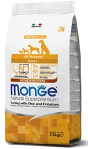 Сухой корм Monge dog корм all breeds adult индейка + рис