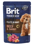 Влажный корм Brit Premium Fillets in Gravy Beef&Carrot для собак малых пород