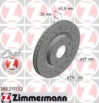 Диск тормозной Zimmermann (380211152)