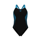 Купальник закритий для женщин Arena OPENINGS SWIMSUIT V BACK LB черно-бирюзовый Жен 36 008063-580 36