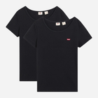 Zestaw koszulek damskich bawełniany 2 szt Levi's Crewneck 74856-0006 S Czarny (5400898203807)
