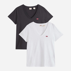 Zestaw koszulek damskich bawełnianych Levi's A3624-0000 XL 2 szt Czarny/Biały