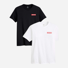Zestaw koszulek męskich bawełnianych Levi's 79681-0040 XL 2 szt Biały/Czarny
