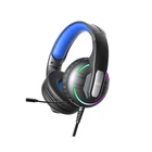 Проводные игровые наушники XO-GE-09 Static RGB Long Mic Headworn USB+3.5 (with adapter cable) Черный
