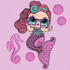 Картина по номерам "L.O.L. Surprise! Mermaids Waves" KHO6266, 40х40 см