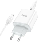 Сетевого зарядного пристрою HOCO C104A Stage single port PD20W Charger Set (C to iP)(EU) White (6931474782908)