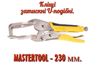 Клещи зажимные Mastertool 230 мм U-образные (07-0908)