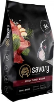 Сухий корм для собак малих порід Savory зі свіжим м'ясом індички та ягнятиною