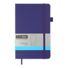 Книга записна Buromax Etalon 125*195мм 96 аркушів у крапку обкладинка штучна шкіра Фіолетова (BM.291360-07)