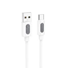 Міцний дата кабель Borofone BX114 Structure USB to Type-C 3A (1m) White