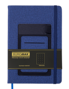 Блокнот деловой Buromax Comfort А5 96 листов в точку обложка из искусственной кожи синий (BM.295309-02)