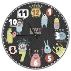 Круглые настенные часы Love monsters Presentville 36 см (dec0009445)