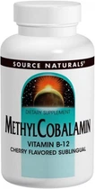 Метилкобаламін (12) 5 мг, Смак Вишні, Source Naturals, 60 таблеток для розсмоктування