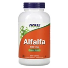 Натуральная добавка Now Foods Люцерна Alfalfa 650 мг Таблетки