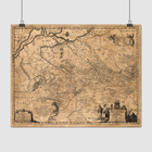 Постер "Загальна карта України 1648 року Гійома де Боплана, Beauplan Ukraine XVII map" A1 60x76 см (id6040)