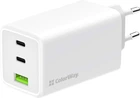 Мережевий зарядний пристрій ColorWay GaN Mini 100W PD Port PPS USB (USB-2C1A) White (CW-CHS061PD-WT)