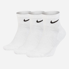 Набір чоловічих шкарпеток 3 пари Nike U Nk Everyday Csh Ankl 3Pr 132 SX7667-100 46-50 (XL) Білий (888407236389)