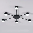 Люстра RAY SLIM 6xGX53 BLACK черная LUMINARIA 220V IP20 (потолочный светильник под сменные LED лампы) 950x55мм