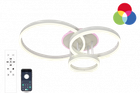 Управляемая светодиодная люстра GENNY ROUND RGB 80W 4R WHITE Luminaria с пультом и приложением -APP-220-IP20