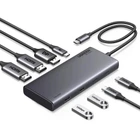 USB-хаб UGREEN CM639 USB-C to 2xUSB 3.2 + 2xUSB-C 3.2 (10Gbps) + 2xHDMI + DP (4K@60Hz) + 100W PD Gray (35625)