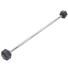 Штанга фиксированная прямая обрезиненная Rubber Hexagon Barbell Record TA-6230-15 15 кг