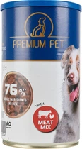 Влажный корм PREMIUM PET паштет для взрослых собак Мясное ассорти