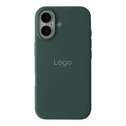 Чохол Premium Silicone Case Metal Buttons (AA) для iPhone 16 Колір Egg lime