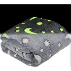 Светящийся теплый и нежный плед для детей и подростков 150x200 Magic Blanket Серый (61901TT707)