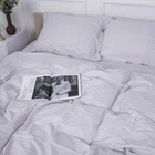 Комплект постільної білизни MirSon Satin Stripe 30-0010 Light Gray 175х210 Двоспальний (2200005251133)