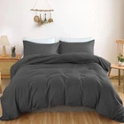 Комплект постельного белья MirSon двуспальный 175x210 см Light Pro 10-005 Dark Gray Satin (2200010170863)