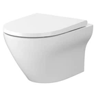 Подвесной унитаз Cersanit Larga EW CleanOn овальный с сидением duraplast Slim Soft Close WRAP S701-472