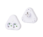 Розетка трійник із заземленням F201-White з вимикачем, 2 розетки, 2500W, 10A, 110-250V~Max, Blister