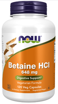 Аминокислота NOW Foods Betaine HCl 648 мг